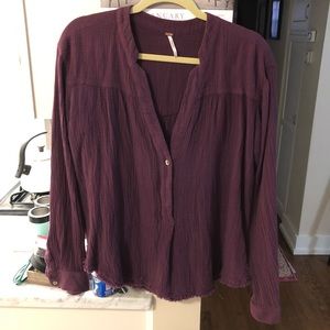 Donated: NWOT Free People, Cozy, Purple Top